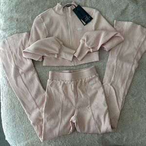 Blush Ribbed Lounge Set
